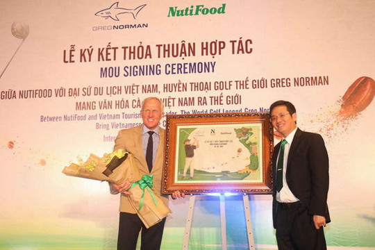 Nutifood hợp tác cùng huyền thoại golf Greg Norman mang văn hóa cà phê Việt ra thế giới