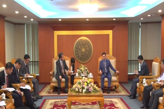 Bộ trưởng Bộ TN&MT Trần Hồng Hà tiếp Đại sứ Nhật Bản tại Việt Nam