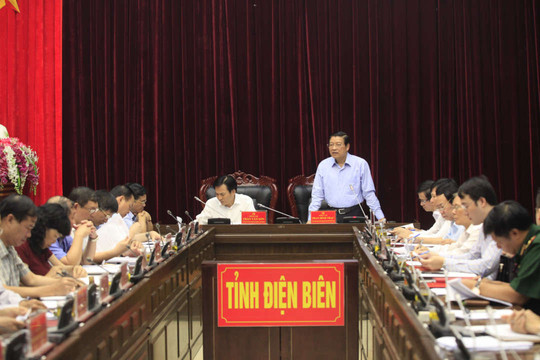 Đoàn Tiểu ban Văn kiện Đại hội XIII làm việc với Ban Thường vụ Tỉnh ủy Điện Biên