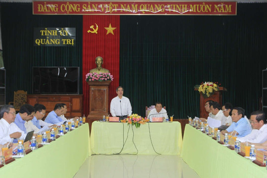 Trưởng Ban Kinh tế Trung ương Nguyễn Văn Bình làm việc với tỉnh Quảng Trị