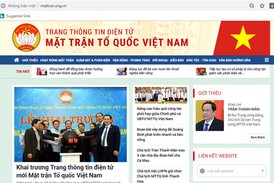 Khai trương Trang thông tin điện tử mới Mặt trận Tổ quốc Việt Nam