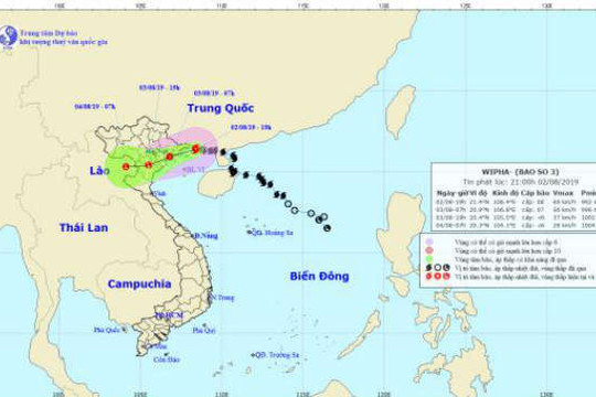 Các tỉnh ven biển Quảng Ninh đến Hải Phòng có gió giật cấp 6-7