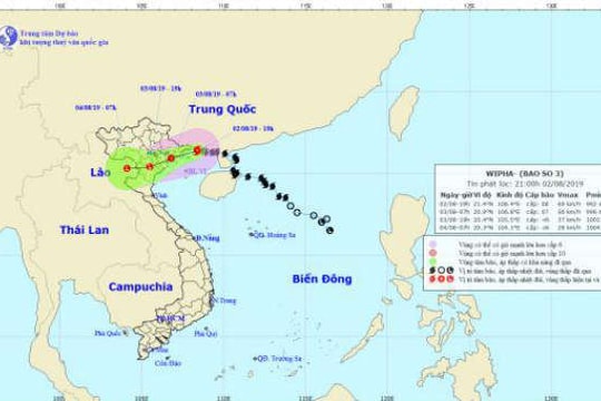 Các tỉnh ven biển Quảng Ninh đến Hải Phòng có gió giật cấp 6-7