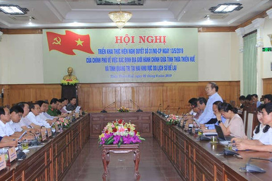 Sớm hoàn thành việc xác định địa giới hành chính Quảng Trị - Thừa Thiên Huế