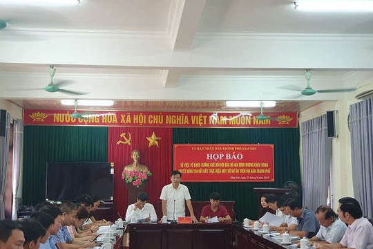 TP Sầm Sơn: Họp báo công bố phương án tổ chức cưỡng chế thu hồi đất thực hiện một số dự án