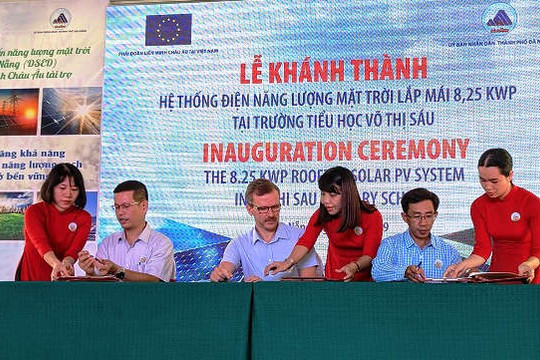 Đà Nẵng: Khánh thành hệ thống điện năng lượng mặt trời tại Trường Tiểu học Võ Thị Sáu