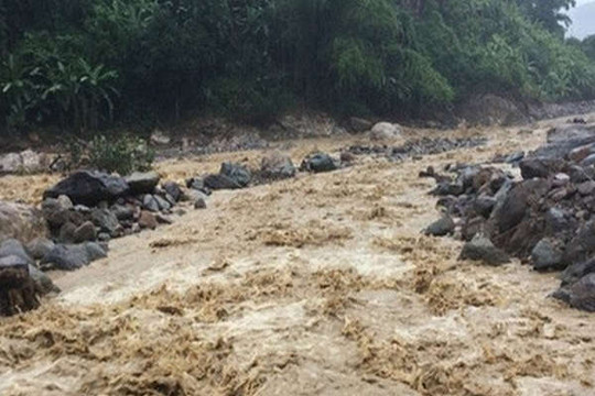 Cảnh báo lũ quét và sạt lở đất trên khu vực tỉnh Thái Nguyên, Tuyên Quang, Phú Thọ