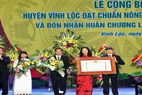 Huyện Vĩnh Lộc đạt chuẩn nông thôn mới