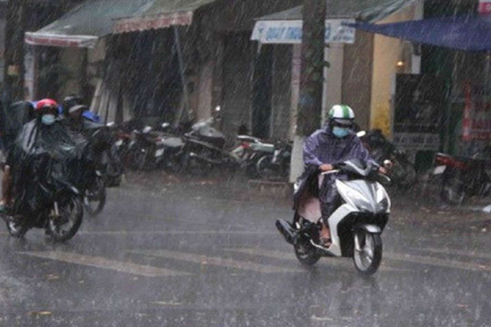 Thời tiết ngày 26/11: Trung Bộ mưa dông trên diện rộng