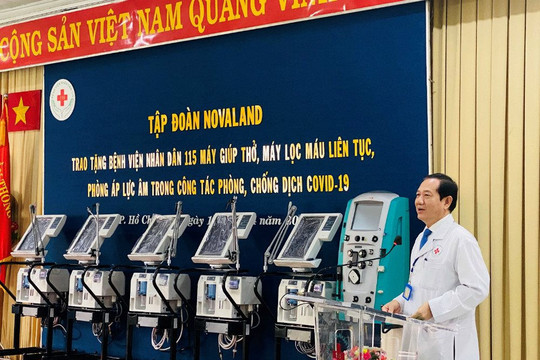 Tập đoàn Novaland trao tặng trang thiết bị y tế trị giá 10 tỷ đến Bệnh viện Nhân dân 115