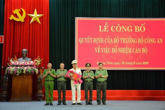 Kiện toàn bộ máy lãnh đạo công an tỉnh Quảng Nam