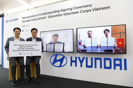 Tập đoàn ô tô Hyundai triển khai Chương trình tình nguyện giáo dục dành cho sinh viên Việt Nam