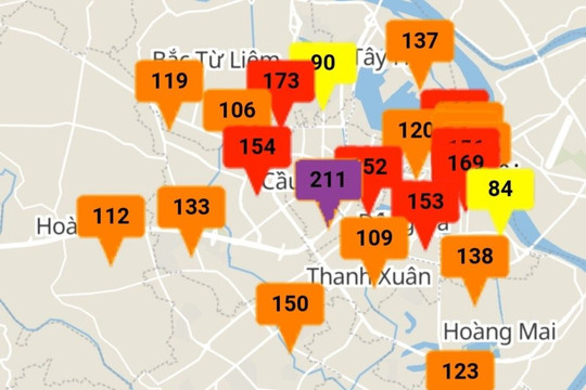 Chất lượng không khí Hà Nội ngày 28/7: Nhiều khu vực ở mức xấu và rất xấu