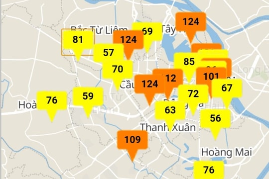 Chất lượng không khí Hà Nội ngày 29/7: Đa phần ở mức kém