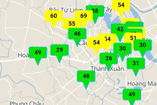 Chất lượng không khí Hà Nội ngày 31/7:  “Sắc xanh” trở lại ở nhiều khu vực