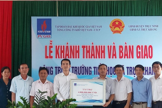 PV GAS tài trợ 4 tỷ đồng xây dựng Trường Tiểu học Trực Khang - Nam Định  