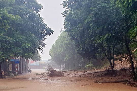 Mưa lớn gây ngập lụt và thiệt hại tại một số huyện ở tỉnh Lào Cai