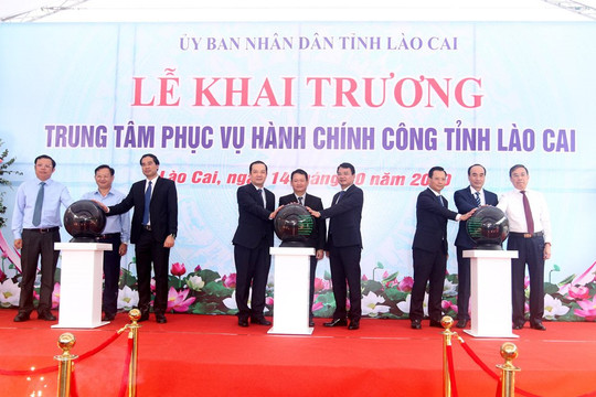 Lào Cai: Khánh thành Trung tâm Phục vụ hành chính công chào mừng Đại hội Đảng bộ lần thứ XVI