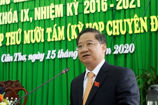 Ông Trần Việt Trường được bầu làm Chủ tịch UBND TP. Cần Thơ, nhiệm kỳ 2016-2021