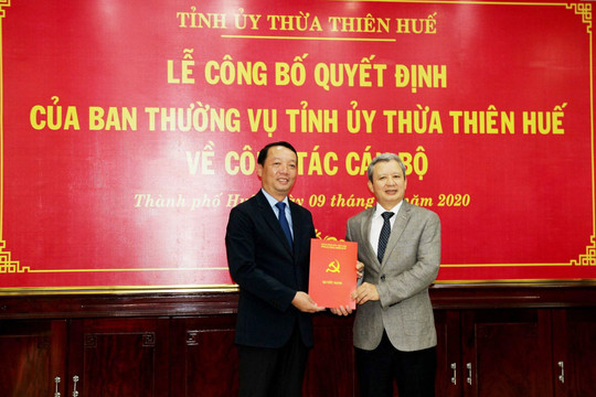 Ông Phan Thiên Định giữ chức vụ Bí thư Thành ủy Huế