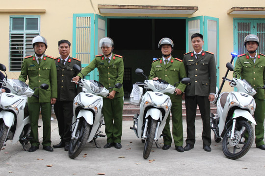 Hà Nam: Đã bàn giao 181 xe mô tô phục vụ công tác cho Công an chính quy cấp xã