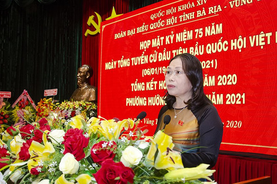 Đoàn Đại biểu Quốc hội tỉnh Bà Rịa - Vũng Tàu: Tổng kết công tác năm 2020 và triển khai nhiệm vụ năm 2021