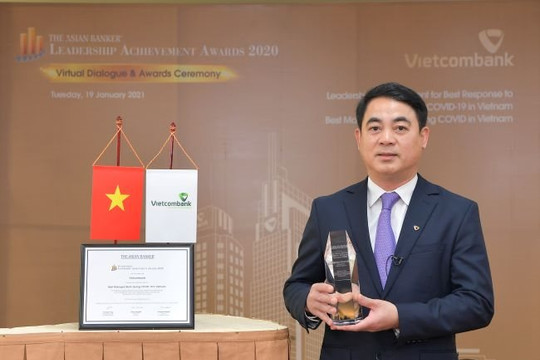 The Asian Banker bình chọn và trao tặng Vietcombank danh hiệu Ngân hàng được quản trị tốt nhất và Lãnh đạo xuất sắc trong ứng phó với đại dịch COVID-19
