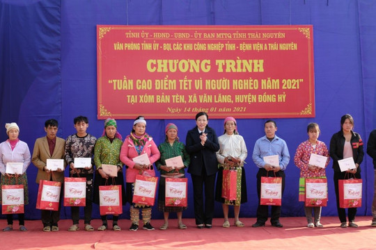Thái Nguyên: Tổ chức tuần cao điểm Tết vì người nghèo năm 2021.