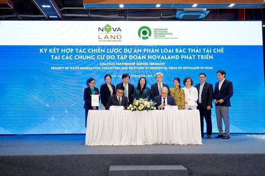 Tập đoàn Novaland hợp tác chiến lược với PRO Việt Nam trong phân loại, thu gom rác thải tái chế tại nguồn