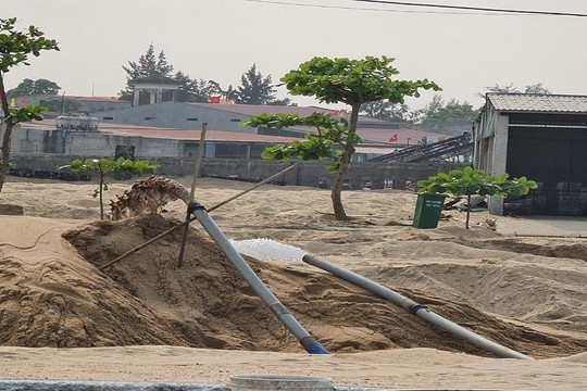 Quảng Bình: Lợi dụng nạo vét cảng cá khai thác cát trái phép