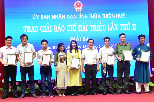 Báo TN&MT đạt giải Báo chí Hải Triều tỉnh Thừa Thiên Huế năm 2021