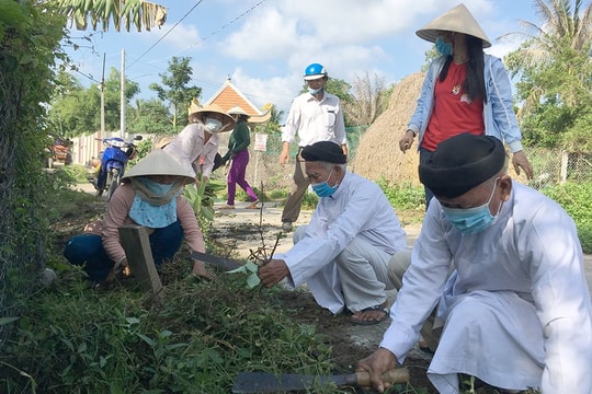 Ba Tri (Bến Tre): Hiệu quả từ mô hình điểm về bảo vệ môi trường trong chức sắc, tín đồ đạo Cao Đài Ban Chỉnh