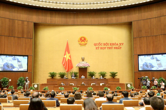Quốc hội biểu quyết thông qua Nghị quyết Kỳ họp thứ Nhất, Quốc hội khóa XV