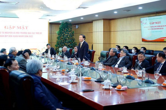 Bộ TN&MT gặp mặt Lãnh đạo Bộ qua các thời kỳ nhân dịp Xuân Nhâm Dần 2022