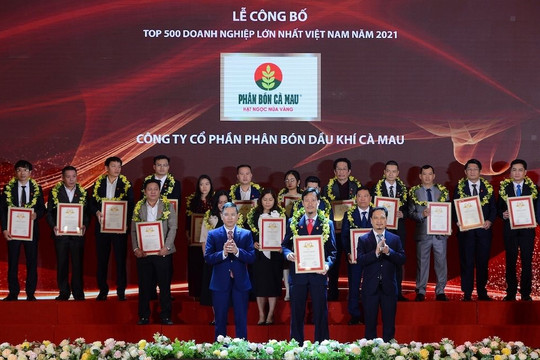 Phân bón Cà Mau ghi danh Top 500 doanh nghiệp lớn nhất Việt Nam năm 2021