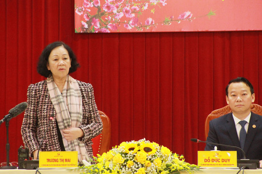 Trưởng Ban Tổ chức Trung ương Trương Thị Mai thăm, chúc Tết tại Yên Bái