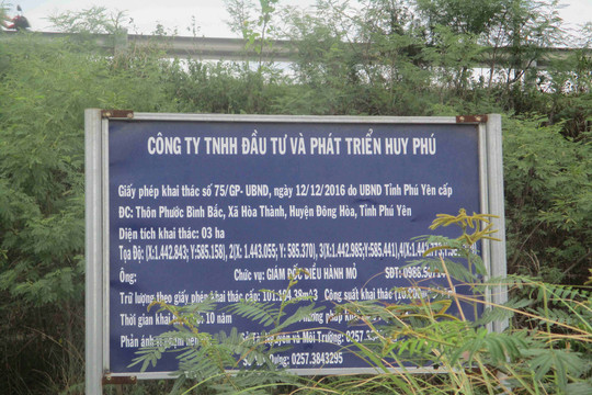Phú Yên:  Công ty Huy Phú bị phạt 120 triệu đồng do khai thác cát vượt ngoài ranh giới