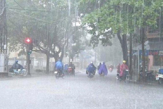 Thời tiết ngày 1/6, Hà Nội có mưa, dông vài nơi