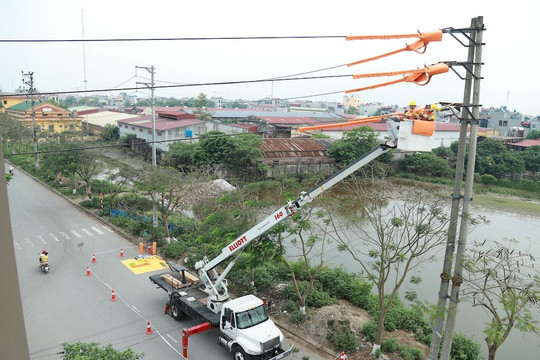 PC Hưng Yên: Thi công sửa chữa hotline, nâng cao độ tin cậy cung cấp điện trong những đợt cao điểm nắng nóng