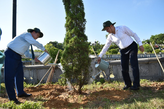 Bộ TN&MT hỗ trợ trồng cây xanh cải tạo cảnh quan tại các nghĩa trang liệt sỹ ở Quảng Trị