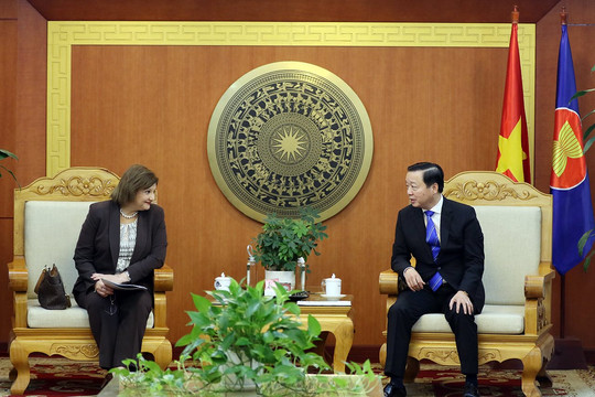 Bộ trưởng Trần Hồng Hà tiếp xã giao Đại sứ Cộng hòa Ả Rập Ai Cập