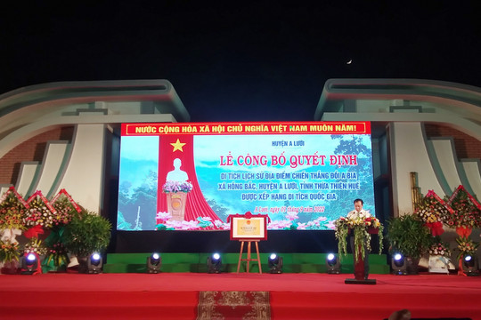 Đồi A Bia (Thừa Thiên – Huế) được xếp hạng di tích lịch sử quốc gia