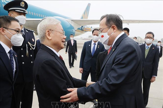 Tổng Bí thư Nguyễn Phú Trọng đến Bắc Kinh, bắt đầu thăm chính thức Cộng hòa Nhân dân Trung Hoa