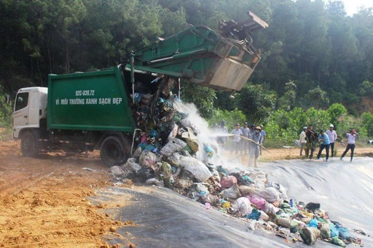 Quảng Nam: Đầu tư hệ thống thu gom nước mặt Khu xử lý rác thải Tam Xuân 2 