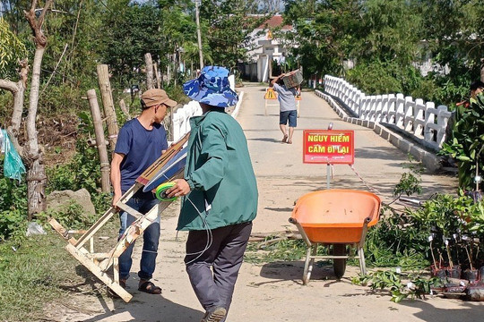 Quảng Nam: Khắc phục sự cố cầu Sông Vầu bị sụt lún