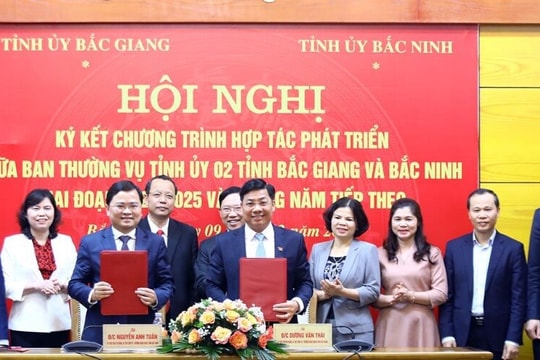 Hai tỉnh Bắc Giang – Bắc Ninh ký kết tăng cường hợp tác tiến tới hình thành vùng công nghiệp công nghệ cao.