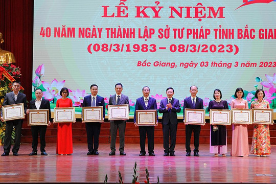Sở Tư pháp tỉnh Bắc Giang kỷ niệm 40 năm ngày thành lập, xứng đáng “gác cửa tin cậy về mặt pháp lý”