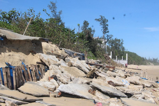 Quảng Nam: Tăng cường theo dõi, phối hợp xử lý sạt lở bờ sông, bờ biển 