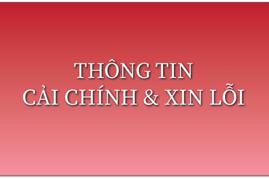 Báo Tài nguyên và Môi trường cải chính nội dung và xin lỗi bạn đọc