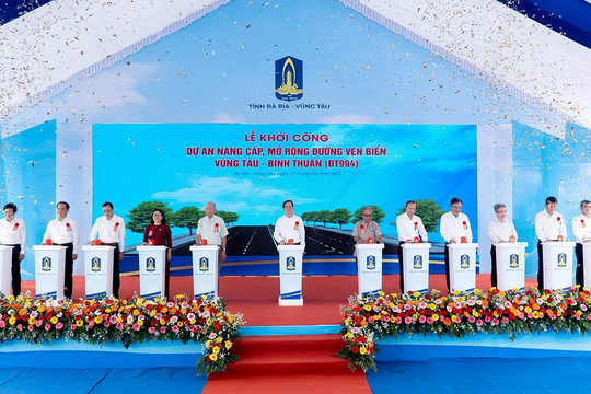 Khởi công dự án Nâng cấp, mở rộng đường ven biển Vũng Tàu - Bình Thuận
